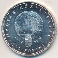 1992. 200Ft Ag "Veszélyeztetett állatvilág-gólya" T:BU Adamo EM126