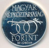 1986. 500Ft Ag "Budavár visszavétele 1686" T:PP