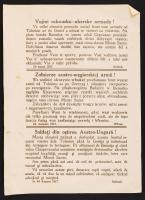 1917 Olaszok által terjesztett magyar katonákat demoralizálni hivatott röplap magyar és 5 más nyelve...