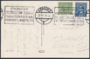 1931 Lwow-i lövész világbajnokság reklámbélyegzés képeslapon / Shooting world Championship Lwow advertisinjg postmark on postcard