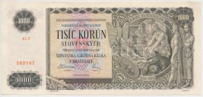 Szlovákia 1940. 1000K T:I-  Slovakia 1940. 1000 Korun C:AU Krause 13