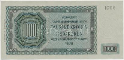 Német 3. Birodalom/Cseh-Morva Protektorátus 1942. 1000K 2. kiadás T:I
German Third Reich/Protectorat...