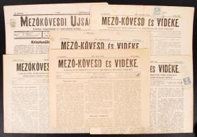 1898-1943 10 db regionális újság (Mezőkövesd és Vidéke, Mezőkövesdi Újság, Dévaványai Hírlap)