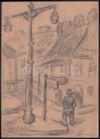 Sándor Judit (1923) operaénekesnő saját kézzel írt lapja, saját grafikájával a hátoldalon