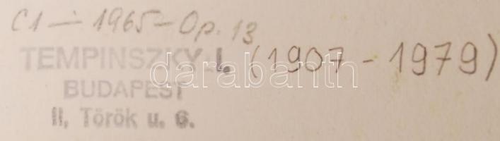 Légrády Sándor (1906-1987): Ex libris, metszette Tempinszky István (1907-1979), jelzett