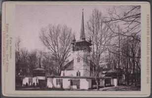 1896 Az Ezredéves Kiállítás hivatalos fotó sorozat: Falu templom 17x11 cm