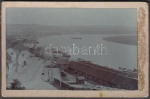 1896 Orsova Duna part keményhátú fotó 17x11 cm