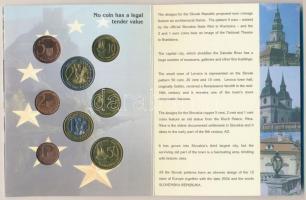 Szlovénia 2004. 1c,2c,5c,10c,20c,50c,1€,2€ próbaveretek, szettben, díszkiadásban...
