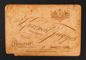 cca 1890 Csendőr fotója a Kurzweil műteremből 17x11 cm