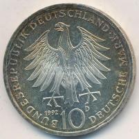 Németország 1992D 10M Ag "Pour le Mérite" T:P Germany 1992D 10 Mark Ag "Pour le Mérite" C:P