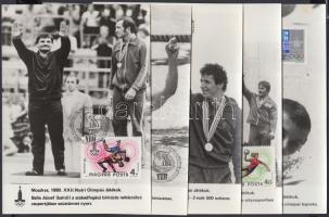 1980 Moszkvai Olimpiai Játékok 17 db fotó a versenyekről, a nyertes maygyar sportolókkal, CM-ként / ...