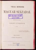 Virág Benedek: Magyar századok. I-V. kötet + Poétai munkái. 2 kötetbe kötve, Bp., 1862-63. Heckenast, Félbőr kötésben