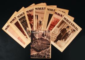 cca 1935 A Magyarság c. újság 11 db képes melléklete a kor társasági és történelmi eseményeiről, szép állapotban