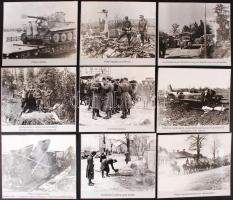 A II. világháború végnapjai 16 db fotónagyítás kemény kartonon / World War II. on photos 25x21 cm