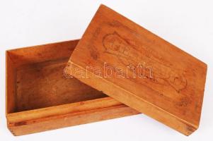 cca 1890 Gerbeaud dekoratív bonbonos fadoboz 13x20x5,5 cm
