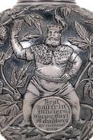 Merkelbach & Wick fedeles sörös kancsó, jelzett, apró restaurálással, gazdagon díszített, m:41 c...