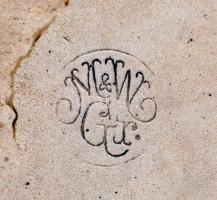 Merkelbach & Wick fedeles sörös kancsó, jelzett, apró restaurálással, gazdagon díszített, m:41 c...