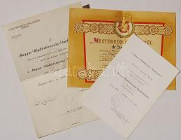 1951-1982 3 db sport oklevél állami vezetők aláírásával(Rónai Sándor a Népköztársaság Elnöki Tanécsénak Elnöke, Borbándy miniszterelnökhelyettes..)