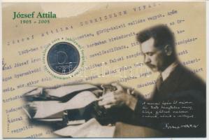 2005. 10Ft "József Attila" sorszámozott emléklapon T:1