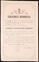 1914 6 db Horvát nyelvű bányászati oklevél / 1914 Croation diplomas regarding mining