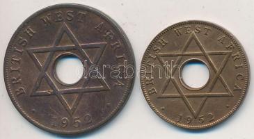 Brit Nyugat-Afrika 1952. 1/2p + 1p T:2
British West Africa 1952. 1/2 Penny + 1 Penny C:XF