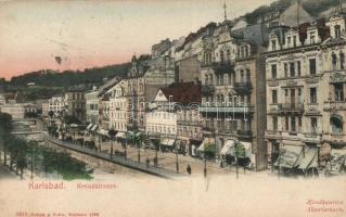 Karlovy Vary, Karlsbad; Kreuzstrasse, restaurant, Glas Fabrik (Rb)