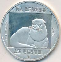 1985. 200Ft Ag "Természetvédelem-vidra" T:PP