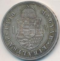 1890KB 1Ft Ag "Ferenc József / Barokk címer" Körmöcbánya T:2,2-
Hungary 1890KB 1 Forint Ag...