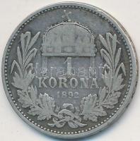 1892. 1K Ag "Ferenc József" T:3
Hungary 1892. 1 Korona Ag "Franz Joseph" C:F
Ada...
