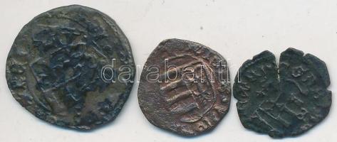 1442-1443. Denár Ag "I. Ulászló" (2x) (0.5g) + 1444. Denár Ag "I. Ulászló" (1.25g) T:2-,3 Huszár 603. Unger I.471.; Huszár 607. Unger I.472.i; Huszár 609. Unger I.475.