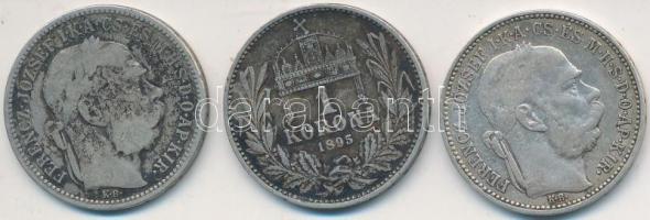 1894-1895. 1K Ag "Ferenc József" (3x) T:3