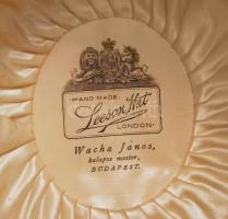 Lesson Hat márkájú régi keménykalap, jelzett, 30×21 cm