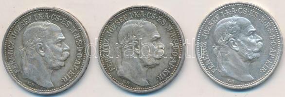 1914. 1K Ag "Ferenc József" (3x) T:2,2-