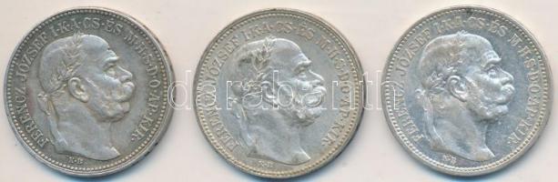 1915. 1K Ag "Ferenc József" (3x) T:2,2-