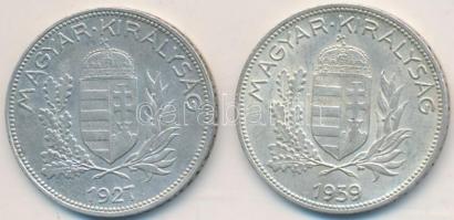 1927-1939. 1P Ag (2x) T:2,2-