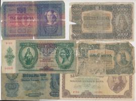 220db vegyes korona, pengő bankjegy T:III-V