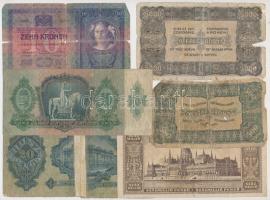 220db vegyes korona, pengő bankjegy T:III-V