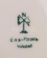 Ens kis dobozka, kézzel festett, jelzett, apró lepattanás a rózsákon, 11×8 cm