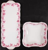 Zsolnay tálak, matricásak, jelzettek, hibátlanok, 19×19 cm, 40×16 cm