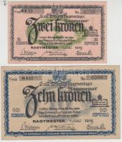 Nagymegyer / hadifogolytábor 1916. július 1. 2K + 10K "MS" arab sorozat- és sorszámmal T:I...