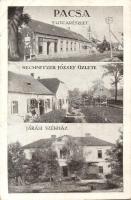 Pacsa, Weisz Herman üzlete, Rechnitzer József üzlete, Járási székház (EB)