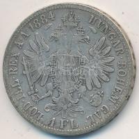 Ausztria 1884. 1Fl Ag "Ferenc József" T:3 Austria 1884. 1 Florin Ag "Franz Joseph" C:F Krause KM#2222