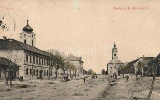 Bicske, Fő út, Flakker Sándor kiadása (EB)