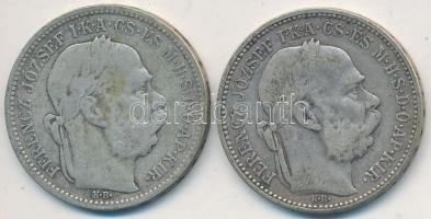 1894-1895. 1K Ag "Ferenc József" (2x) T:3
