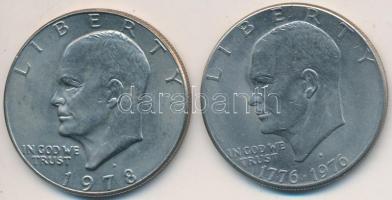 Amerikai Egyesült Államok 1976-1978D 1$ "Eisenhower" (2x) T:2 
USA 1976-1978D 1 Dollar &qu...