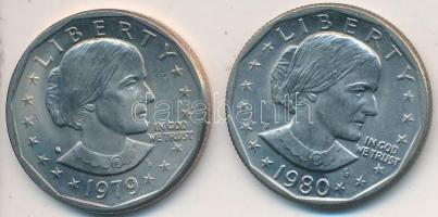 Amerikai Egyesült Államok 1979-1980S 1$ "Susan B. Anthony" (2x) T:2 
USA 1979-1980S 1 Doll...