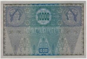 1918. 10.000K csak német nyelvű, piros "Deutschösterreich" felülnyomással T:III
