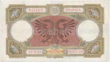 Albánia / Olasz megszállás 1939. 20Fr T:restaurált
Albania / Italian occupation 1939. 20 Franga C:re...