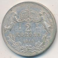 1912. 2K Ag "Ferenc József" T:2- patina Adamo K6