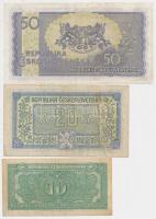Csehszlovákia 1944. 1K + 1945. 5K + 10K + 20K + 50K T:II-,III
Czechoslovakia 1944. 1 Koruna + 1945. ...